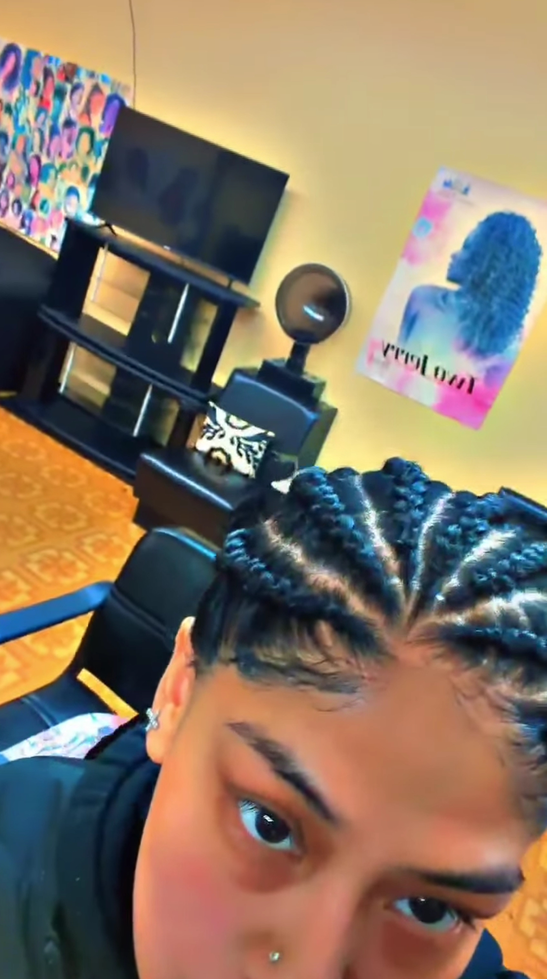 Cornrows & Feed-ins hairstyle at Gege Hair Salon in Schaumburg