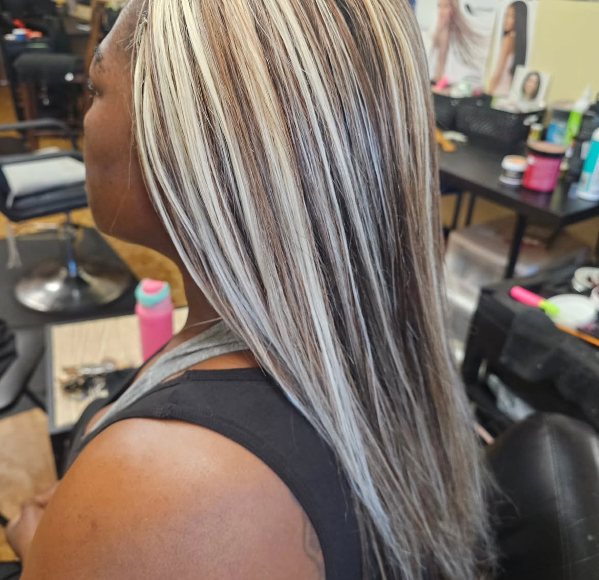 Invisibles, Sew-ins, and weave hairstyle at Gege Hair Salon in Schaumburg